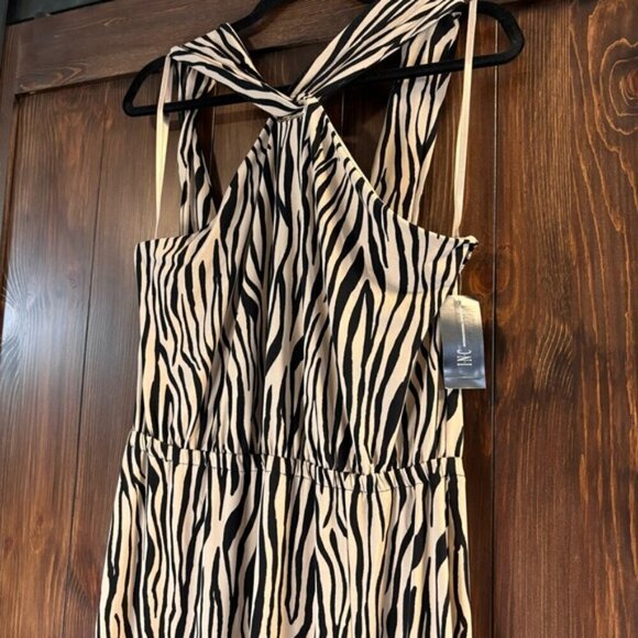 I.N.C. International Concepts Petite Zebra Printed Halter Maxi Dress NWT - Picture 6 of 9